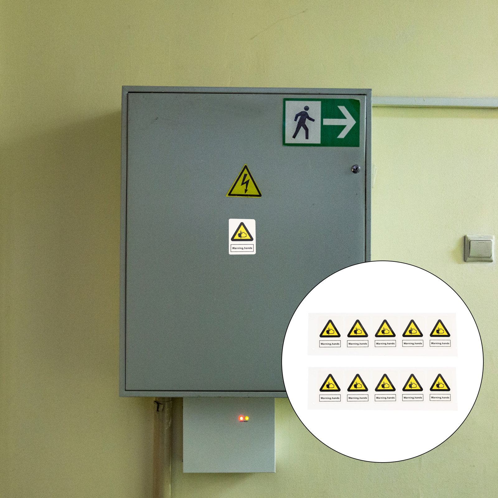 Heavy Equipment Warning Sign - สติกเกอร์เตือนอันตรายจากการหนีบนิ้วมือ 10 ชิ้น ผลิตจาก PVC คุณภาพสูง