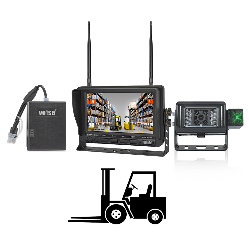Electric Forklift - ระบบความปลอดภัยด้วยแสงเลเซอร์สำหรับรถยกไฟฟ้าในคลังสินค้า พร้อมกล้องไร้สายกันน้ำระดับ IP69K