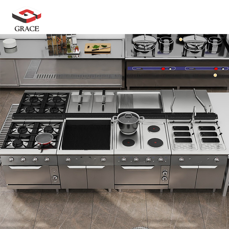Heavy Equipment Supplier - เครื่องครัวเกรดเชิงพาณิชย์ GRACE Heavy SS304 - ชุดอุปกรณ์ครัวร้านอาหารตะวันตกครบชุด