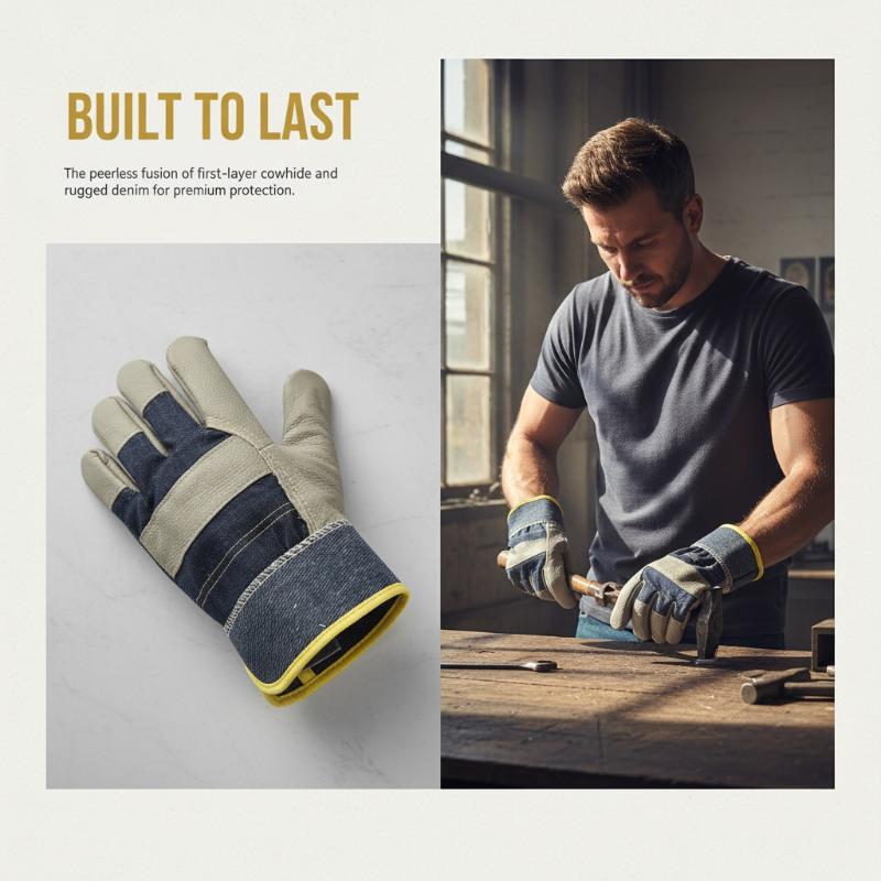ถุงมือหนังวัว 1 คู่ ถุงมือป้อง - Heavy Equipment Yard บทวิจารณ์และราคา
